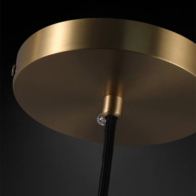 suspension moderne en laiton cristal design nordique pour intérieur élégant - vue 7 sur 7