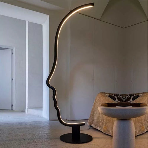 Nordique visage humain lampadaire LED longue scandinave salon chambre chevet décor à la maison luminaire intérieur support lumière