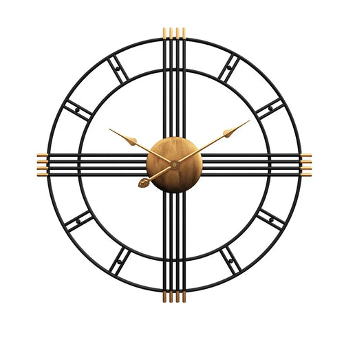 Modern Minimalist Iron Wall Clock, Nordic Style, Mute Clock, Living Room, 50cm - vue 3 sur 6