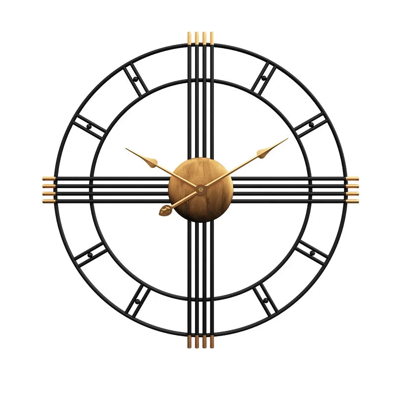 Modern Minimalist Iron Wall Clock, Nordic Style, Mute Clock, Living Room, 50cm - vue 2 sur 6