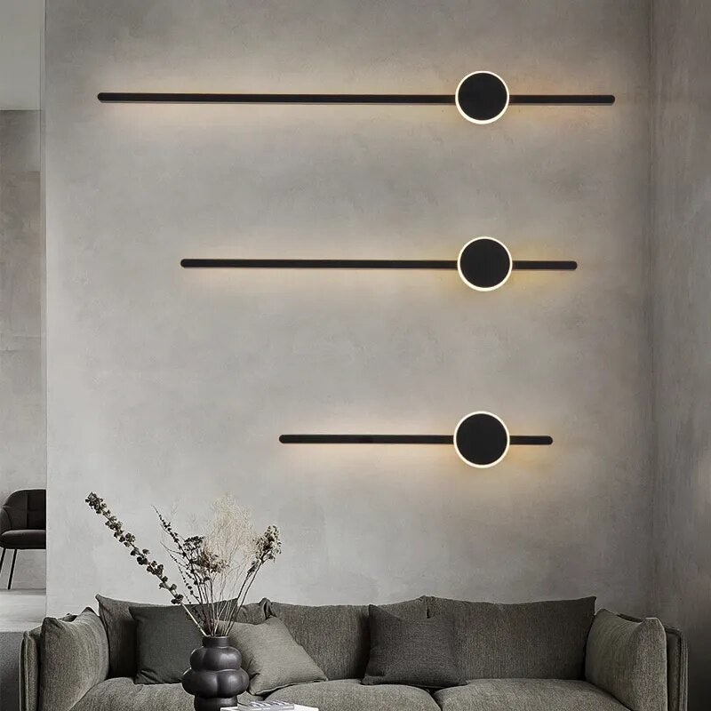 Applique murale moderne minimaliste à longue bande - vue 4 sur 8