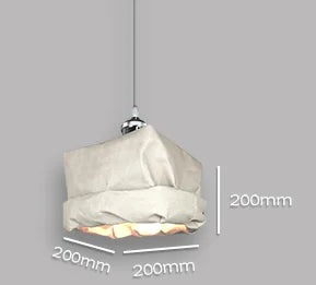 Kraft paper pendant light for creative and minimalist Nordic decor - vue 10 sur 10