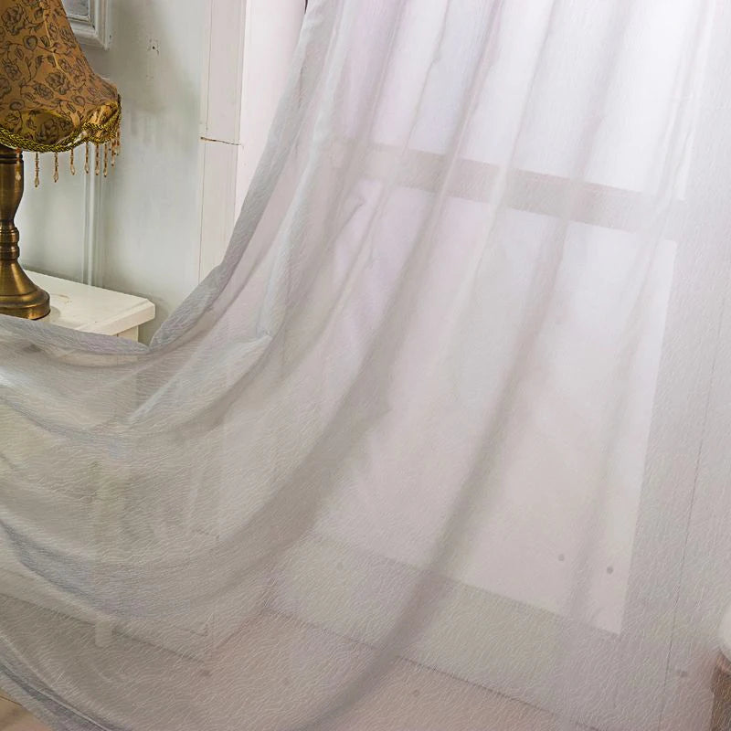 Voilage jacquard floral style rétro pour salon chambre - vue 4 sur 7