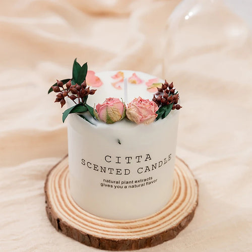Forest Series Scented Soy Candle with Wooden Holder, 4 Fragrances, Aromatherapy Candles for Home Meditation Decoration, 285g