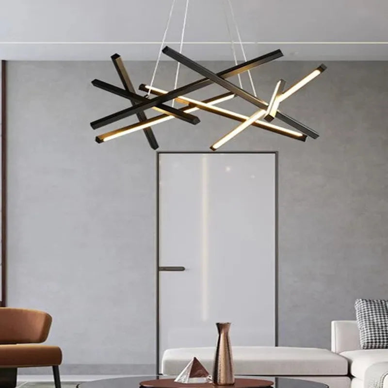 lustre led moderne design minimaliste pour intérieur élégant - vue 7 sur 10