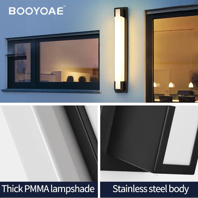 Applique extérieure LED IP65 mur extérieur porche balcon inox Garage lumière jardin terrasse cour éclairage étanche - vue 5 sur 12