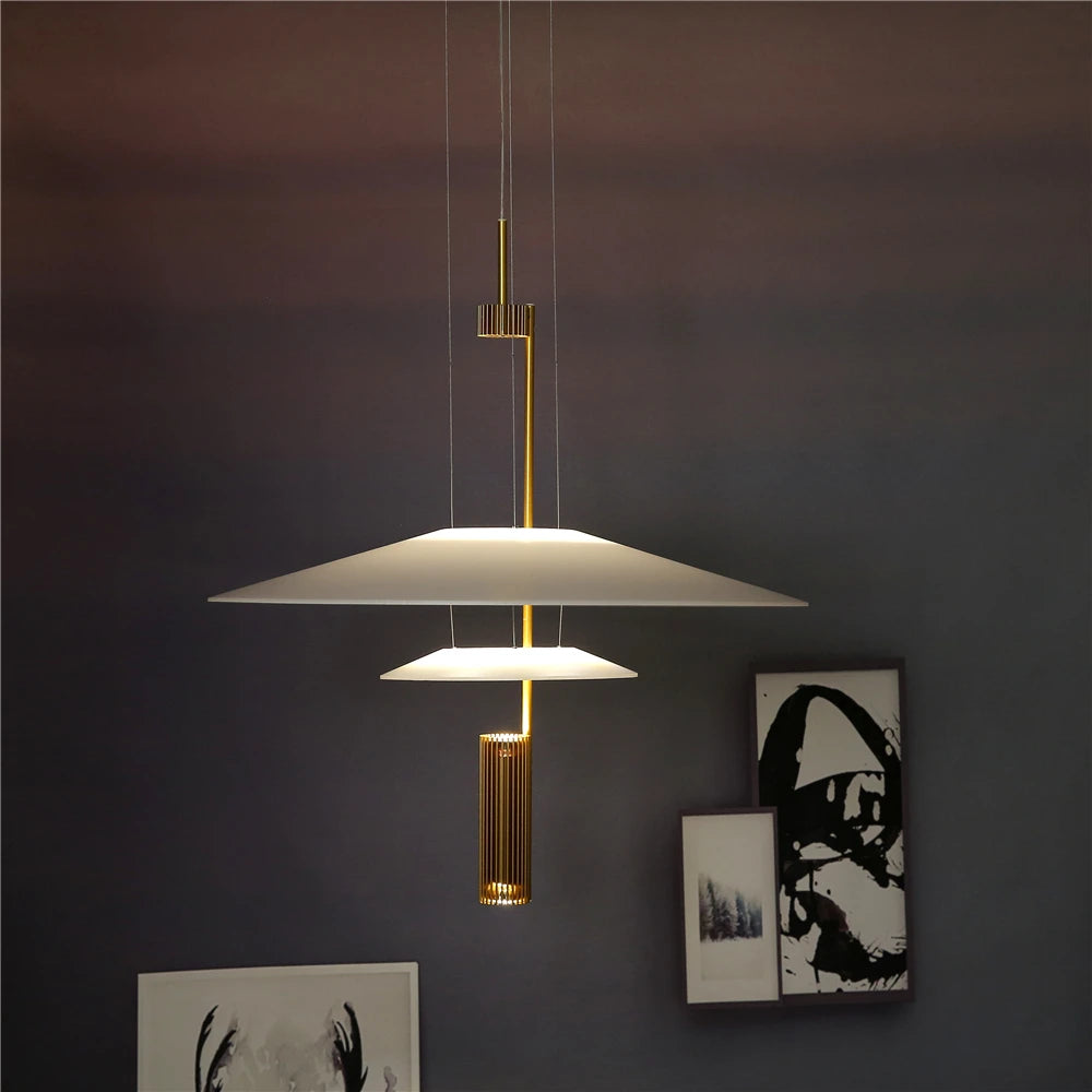 lustre moderne de flamant rose led pour décoration loft - vue 6 sur 20