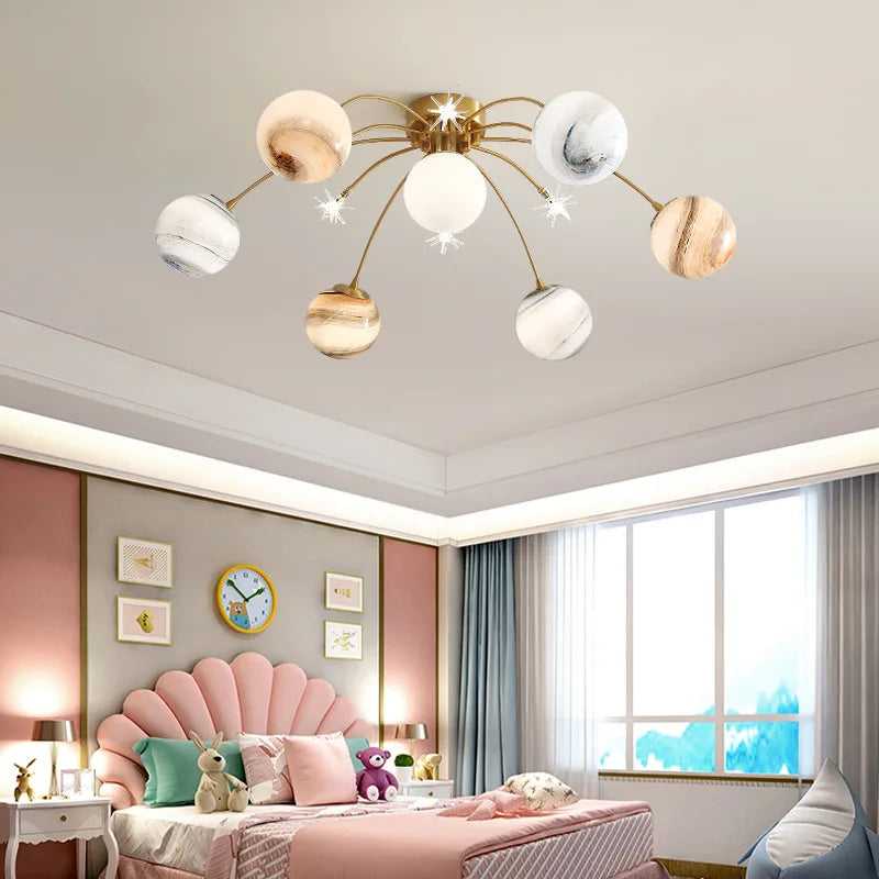 lustre enfant en verre design lumineux pour chambre - vue 7 sur 7