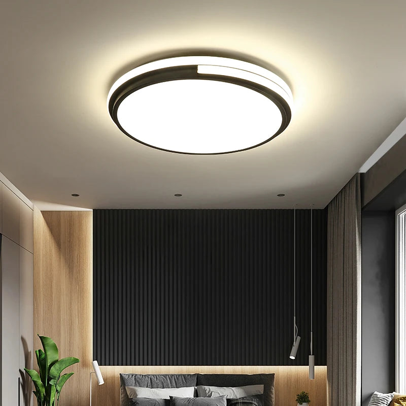 plafonnier led rond avec luminosité réglable pour intérieur - vue 4 sur 8