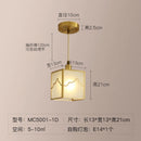 plafonnier en cuivre style chinois moderne pour café bar