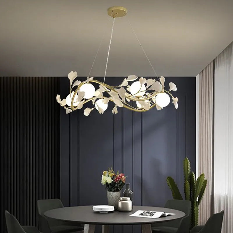 lustre décoratif nordique en verre luxe pour intérieur moderne - vue 6 sur 9