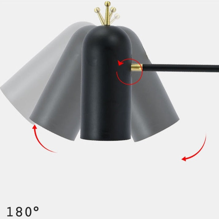 Lampe de bureau industrielle LED noir Tekna - vue 8 sur 7