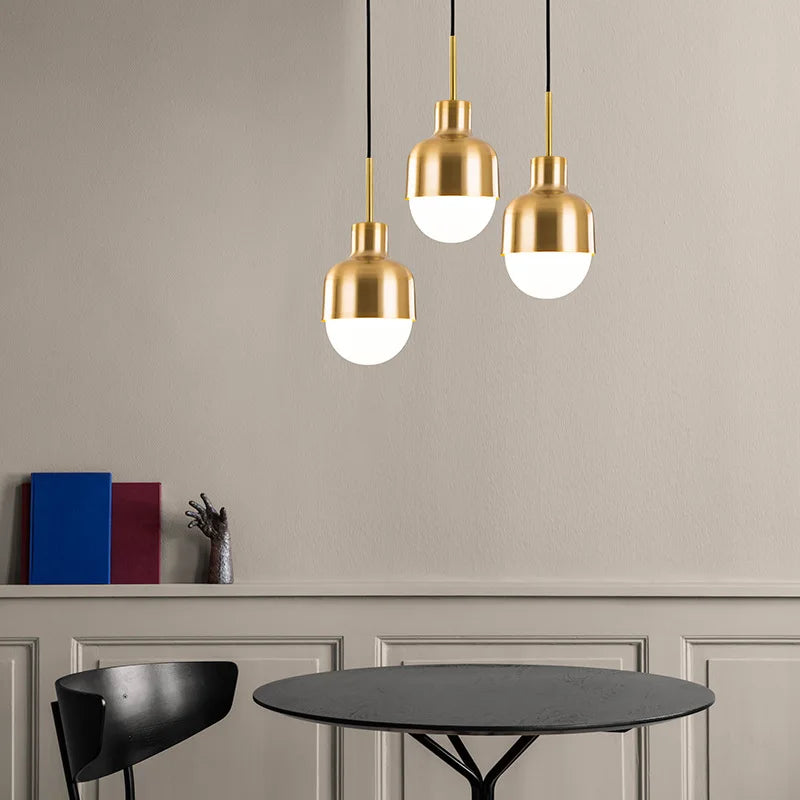 luminaire suspendu led doré