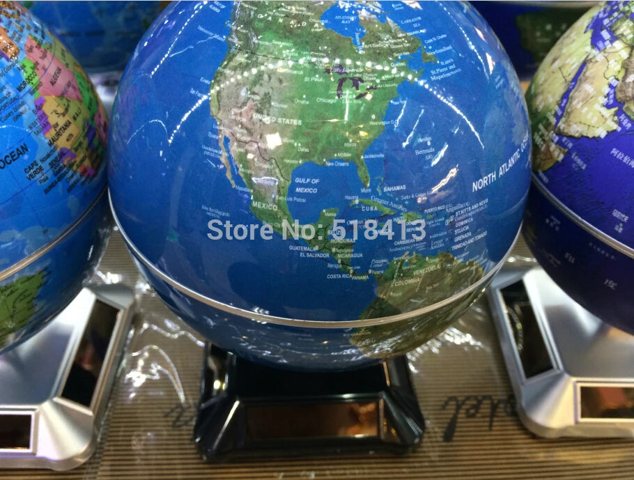 globe solaire rotatif éducatif cadeau d'anniversaire unisexe décoratif - vue 5 sur 4