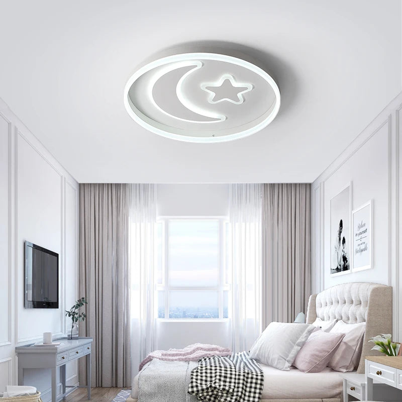 plafonnier led moderne simple luminosité dimmable maison - vue 5 sur 10