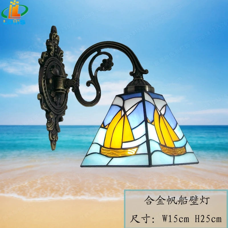 applique murale led art européen style méditerranéen éclairage décoratif - vue 9 sur 10