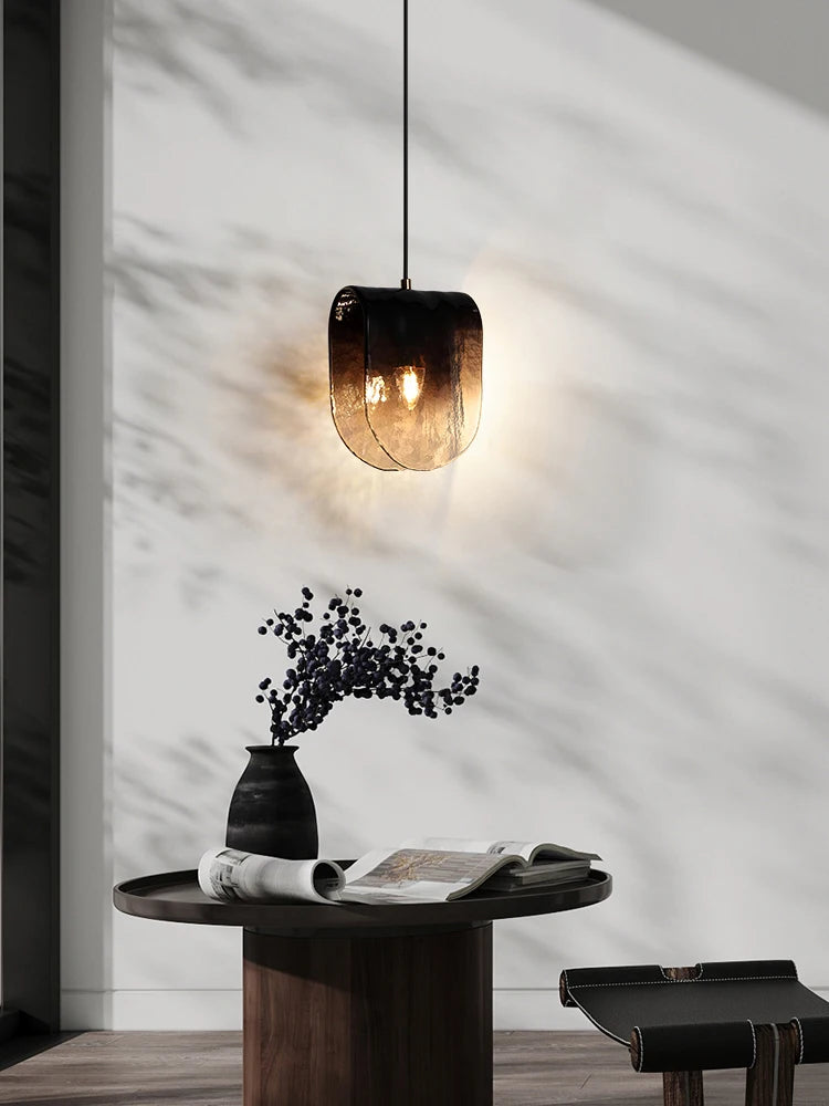 Suspension nordique simple en verre design arrondi