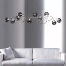 lustre nordique led en verre suie moderne pour bar et café