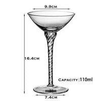 Verres à pied design cocktail champagne martini vin