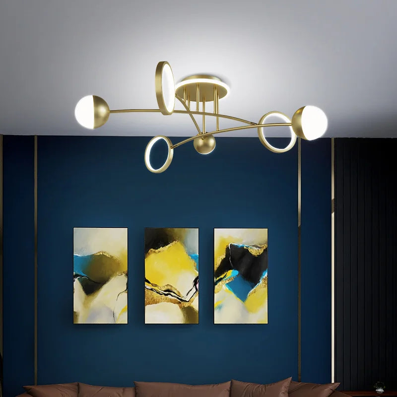 plafonnier moderne décoratif pour intérieur et luminaires LED - vue 6 sur 12