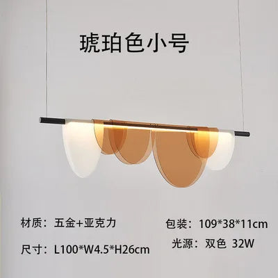 lustre moderne en acrylique pour restaurant bar café lumineux et créatif - vue 7 sur 10