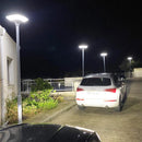 lampadaire extérieur solaire éclairage 360 éventail avec capteur crépuscule-aube