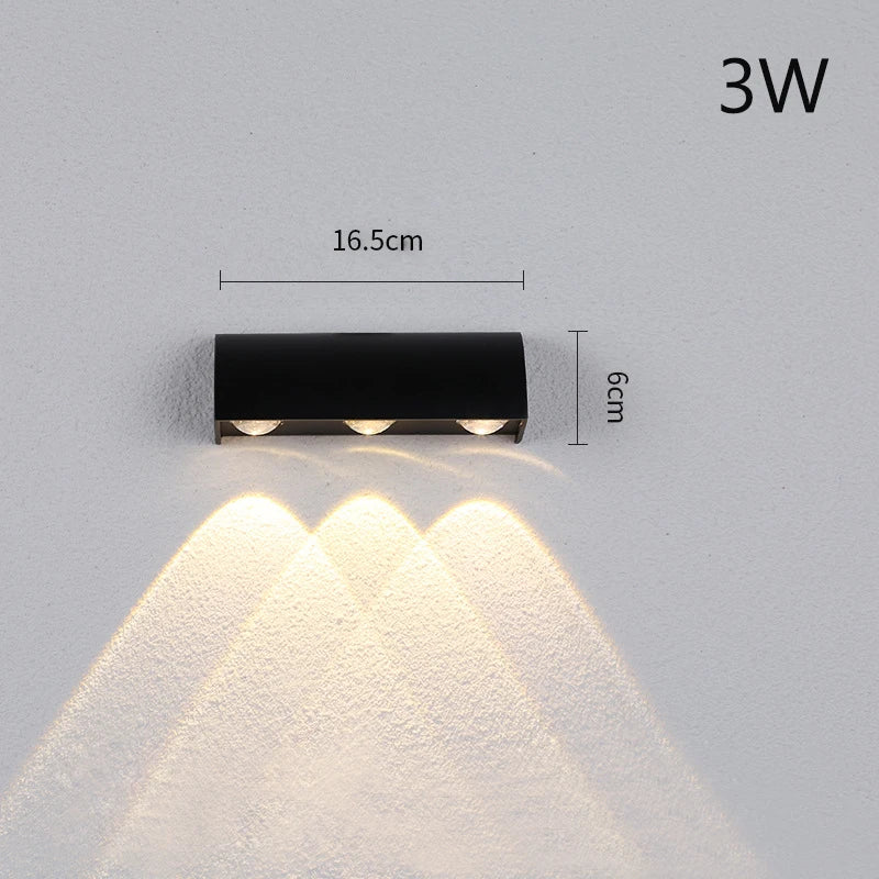 Applique murale LED lumières extérieur moderne entrée escalier balcon maison jardin 110V IP54 porche terrasse étanche noir applique murale - vue 5 sur 7