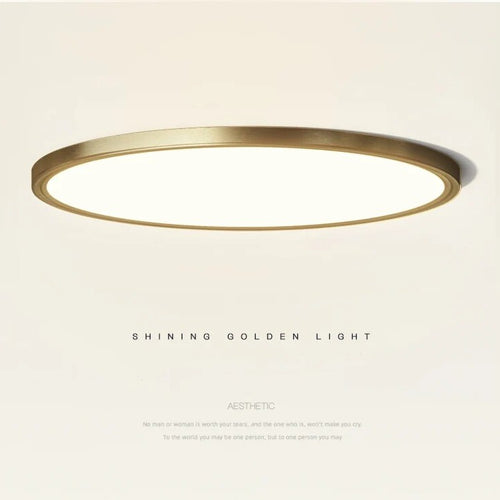 Plafonnier style cuivre très fin