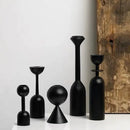 Minimalist nordic solid wood candle holder decorative creative