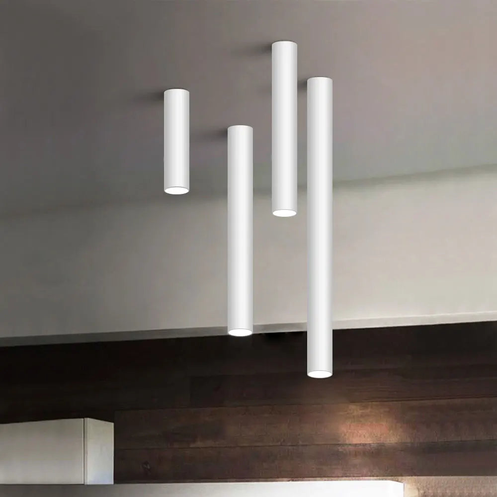 Spot LED cylindre Long moderne de Tube en aluminium monté en Surface pour le bureau de cuisine de salon d'intérieur - vue 3 sur 6