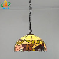 lustre fleur de bégonia style américain lampe tiffany éclairage décoratif
