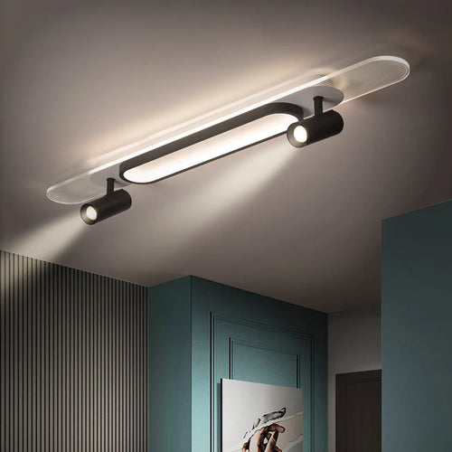 plafond moderne à leds avec spots pour maison