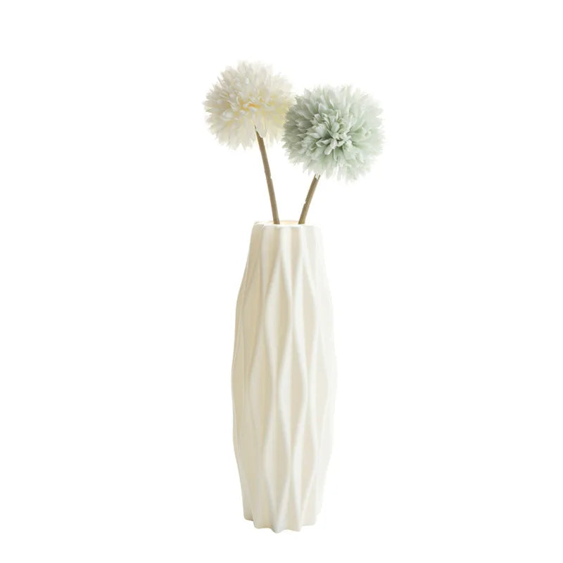 Nordic Style Plastic Vase Ornaments, Flower Arrangement, Home Living Room Decoration, Dried Flower Creative Art, Desktop Decor - vue 16 sur 19