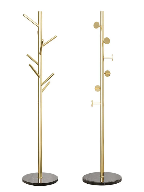 Stainless Steel Simple Modern Coat Rack, Nordic Light Luxury Hanger, Floor-Standing Bedroom Marble Hanger - vue 2 sur 11