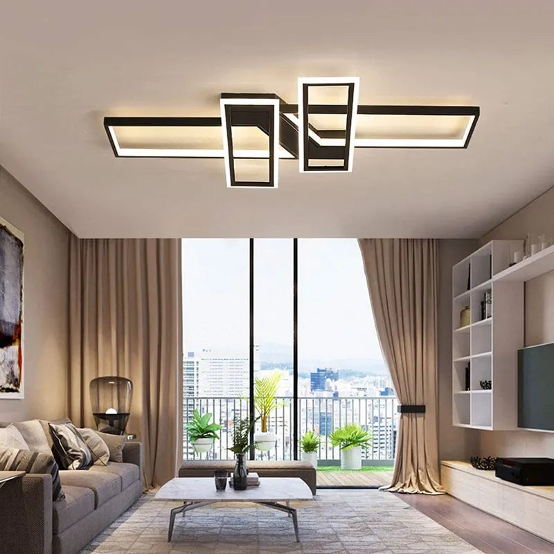 Lampe LED plafonnier salon déco maison éclairage - vue 6 sur 7