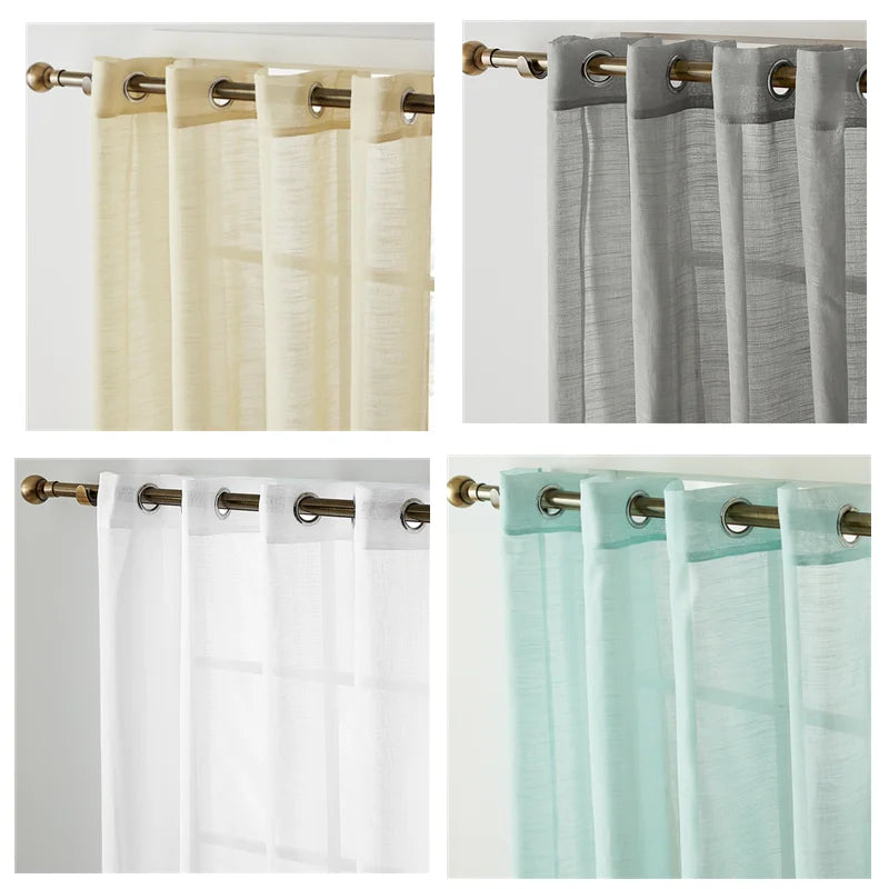 Voilage tulle translucide moderne sur mesure salon chambre - vue 3 sur 10