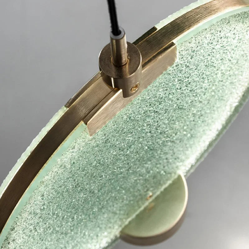 suspension led en laiton simple et moderne de masiero horo - vue 7 sur 12