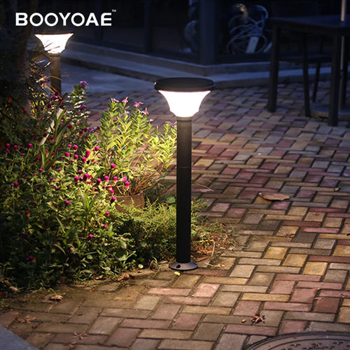 Lampe de pelouse solaire extérieure LED lampe de stigmatisation rougeoyante sans électricité couloir de jardin moderne terrasse ronde lumières de pelouse imperméables - vue 4 sur 18