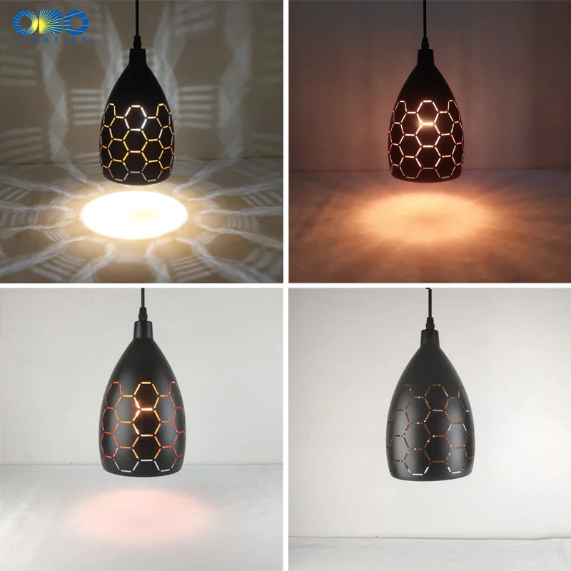 suspension vintage nordique en fer pour bar et café - vue 4 sur 10