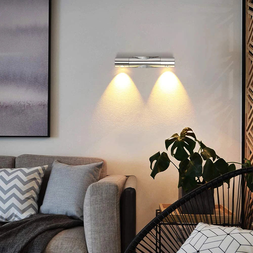 applique murale led moderne rotative et réglable décorative - vue 5 sur 7