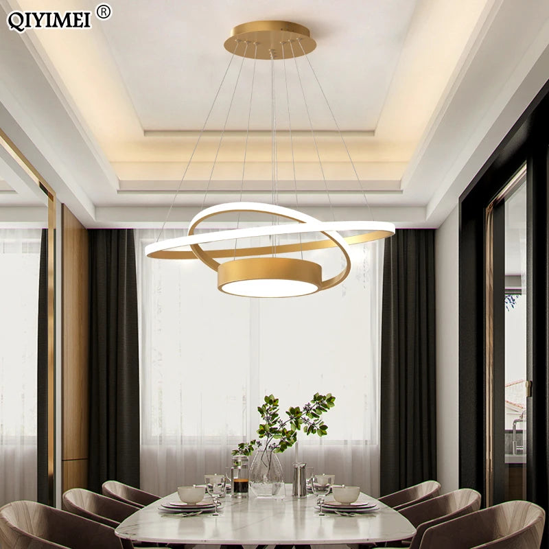 lampes suspendues led modernes luminaires d'intérieur abajur - vue 4 sur 9