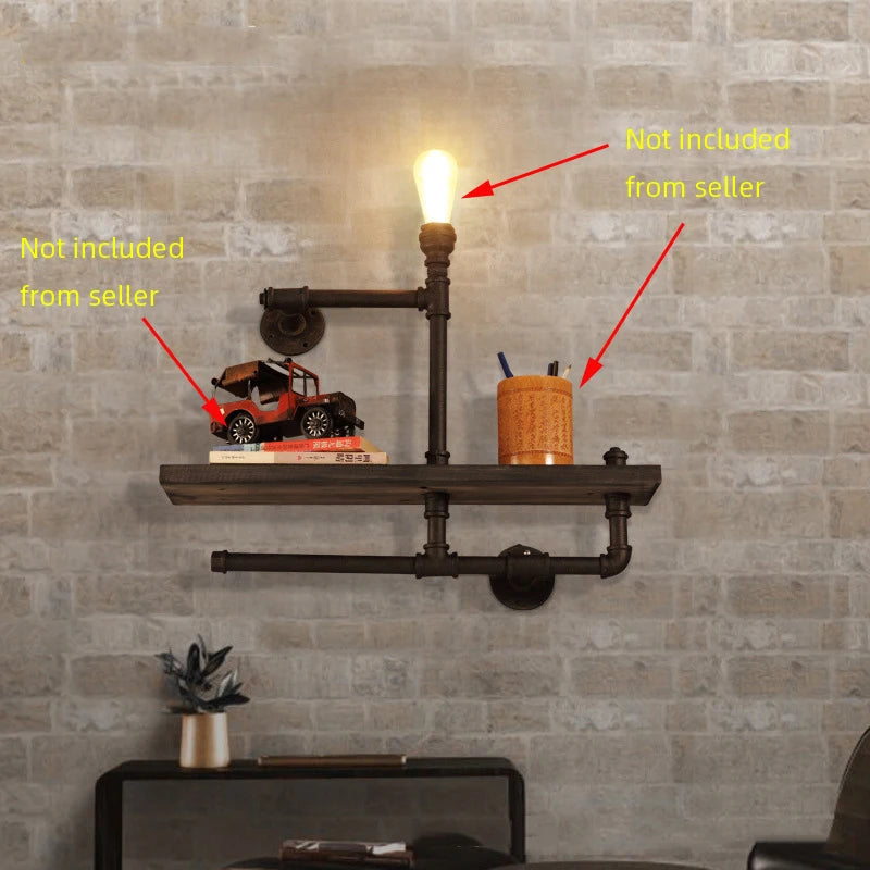 applique murale industrielle vintage en tuyau d'eau style loft