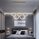lustre moderne nordique anneau d'or suspension décoration