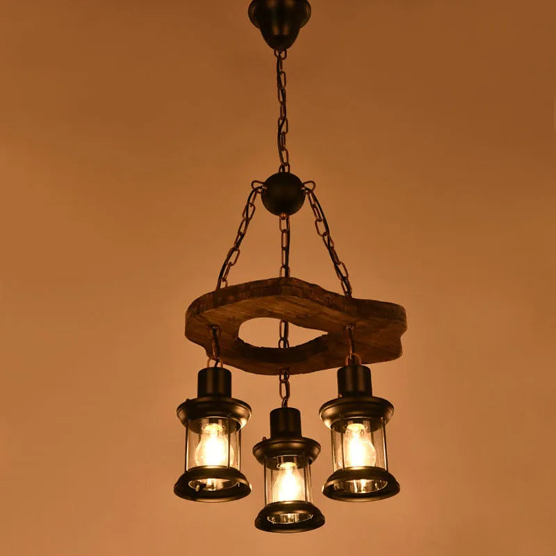 lustre suspendu style campagne américaine nostalgique antique - vue 3 sur 7