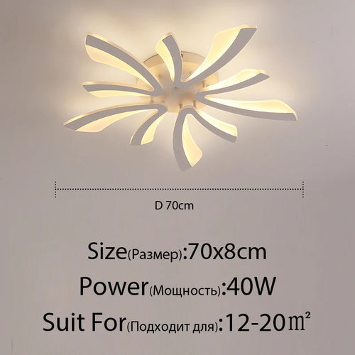 Plafonnier LED en acrylique avec télécommande - vue 9 sur 16