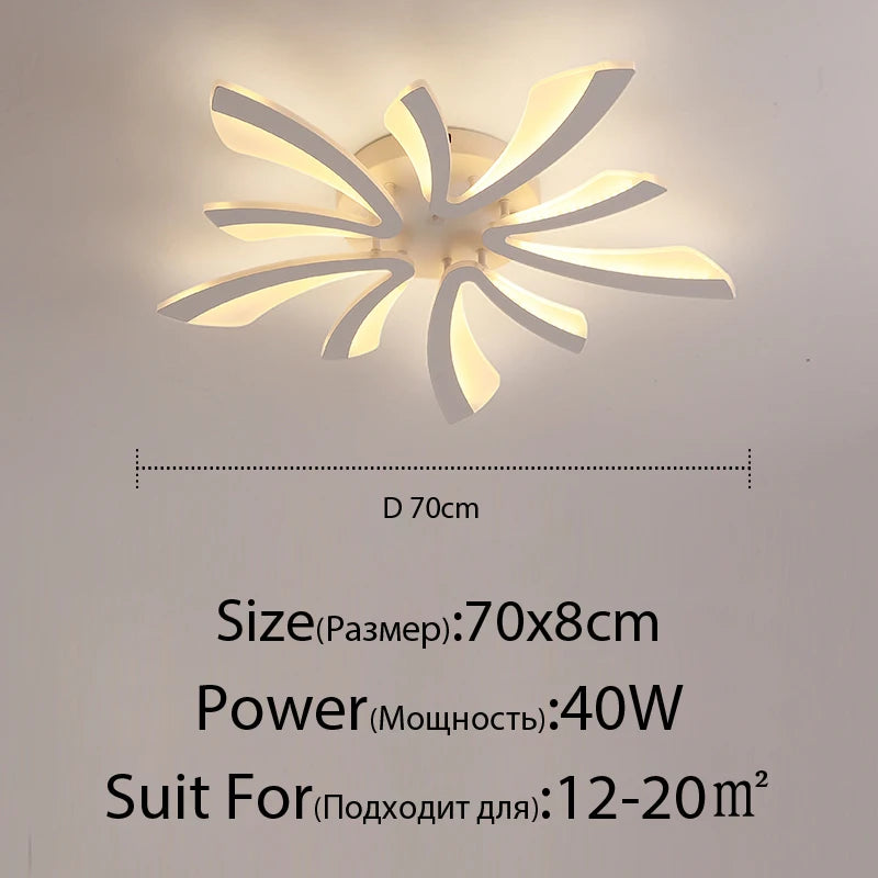 Plafonnier LED en acrylique avec télécommande - vue 8 sur 16
