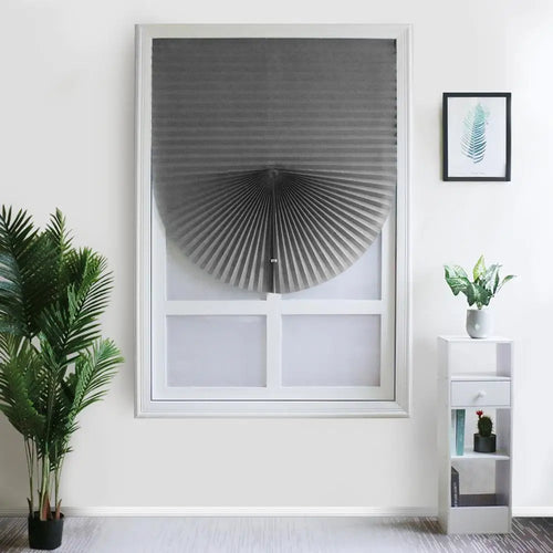 Store plisse occultant adhesif style zebre fenetre chambre - vue 17 sur 17