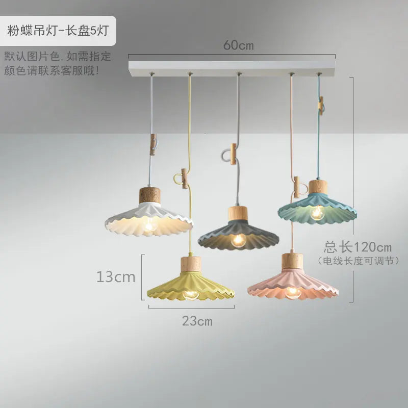 suspension moderne simple led en ciment nordique - vue 5 sur 16