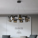 lustre led scandinave en cristal décoration d'intérieur luminaire