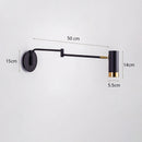 Nordic minimalist swing arm wall bedside lamp